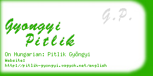 gyongyi pitlik business card
