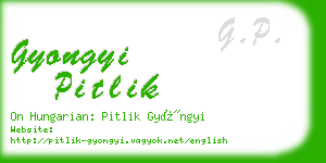 gyongyi pitlik business card